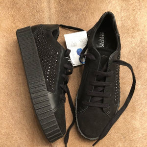 Geox Platform sneaker studded stacked black